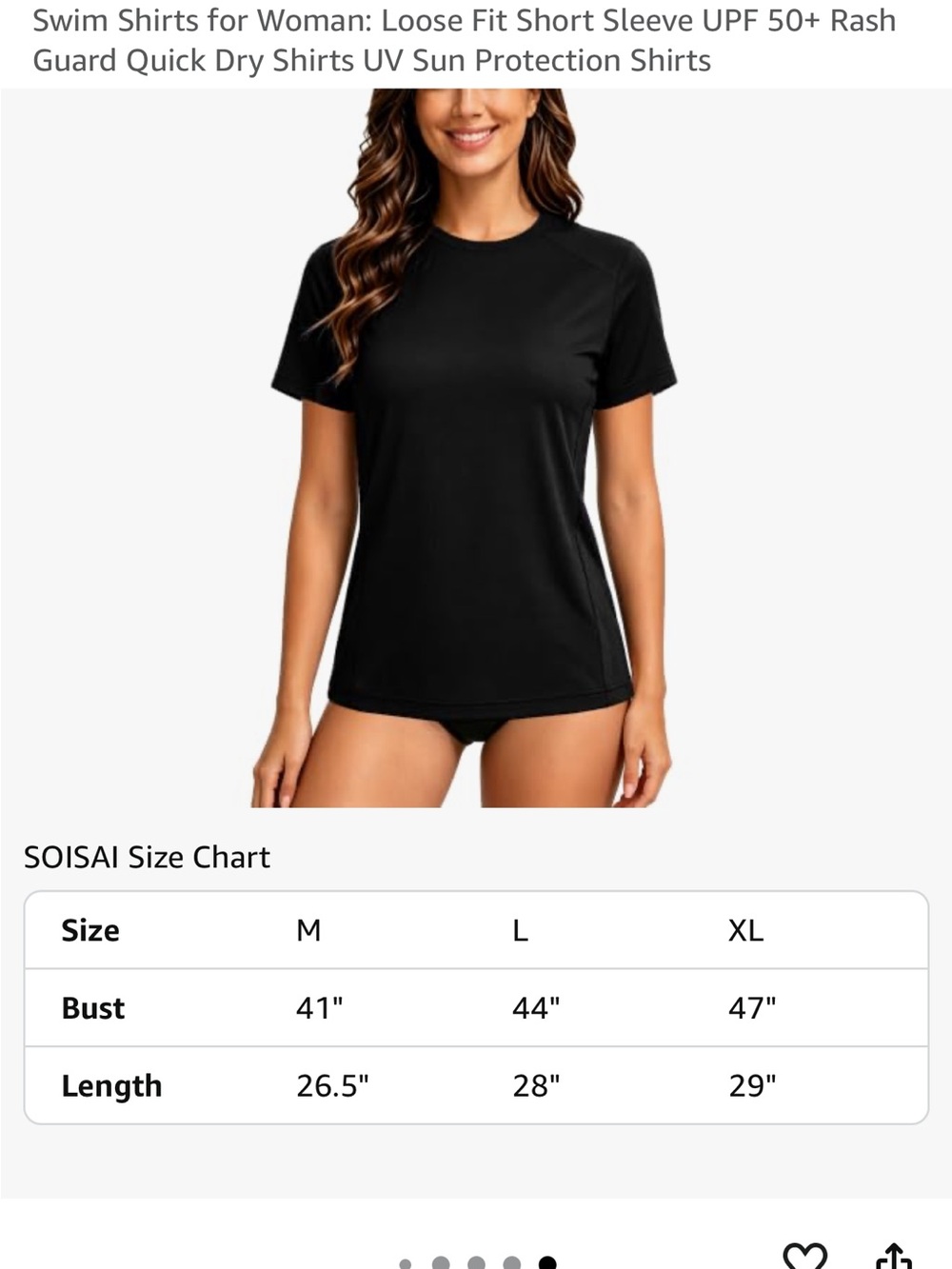 Women’s Short Sleeve UV Swim Shirt - Black
